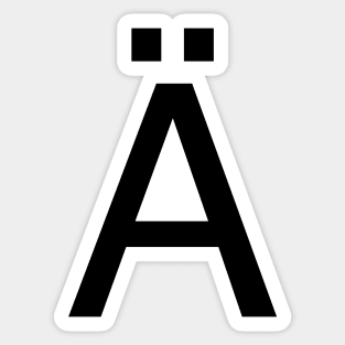 Helvetica Ä Sticker